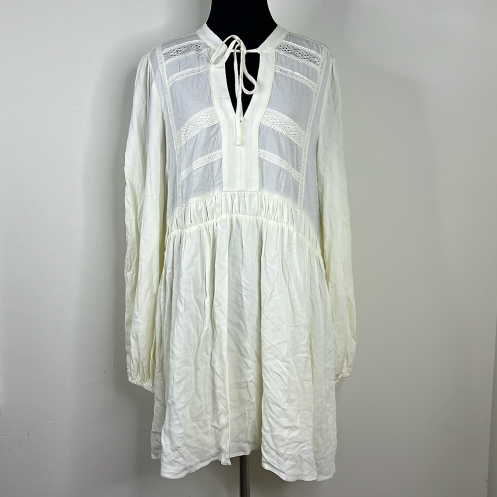 EMMIE ROSE Cream Longsleeve Dress S